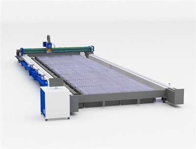 Machine de découpe laser à fibre grand format, modèle au sol, pour tôle